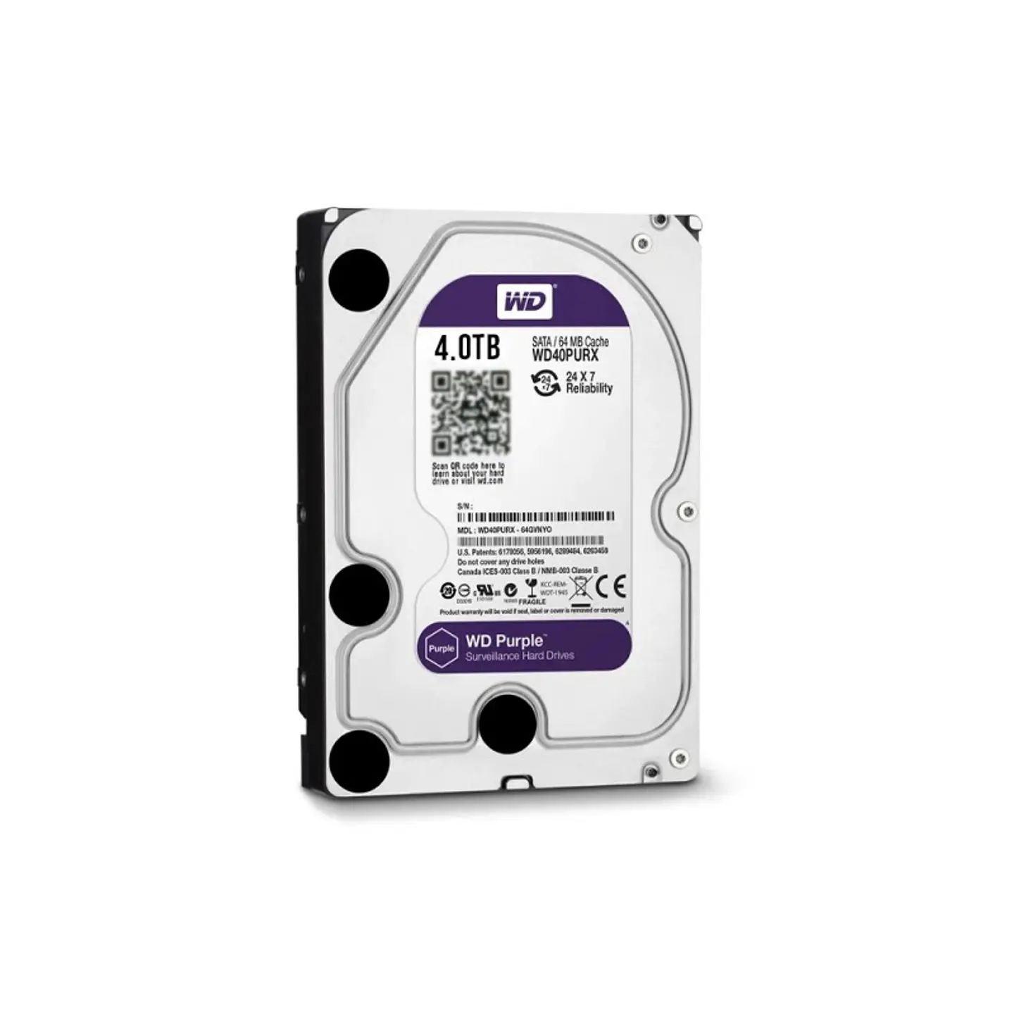 Disco Duro 4Tb Para Video Vigilancia Cctv Western Digital Purple 2