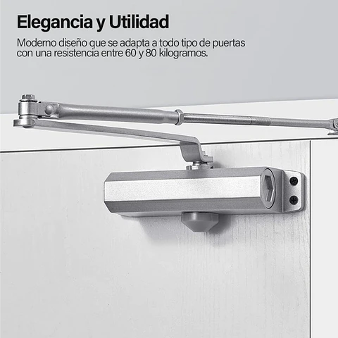 Cierra Puertas Brazo Hidraulico 60 - 80Kg Velocidad Ajustable