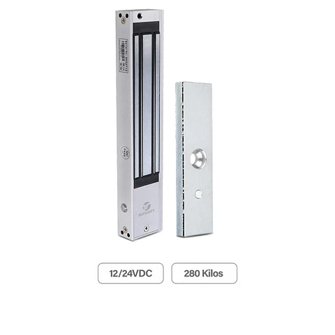 Cerradura Magnetica 280Kg Para Puertas 12V/24V Con Timer y Salida Rele