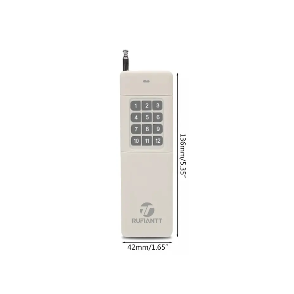 Control Remoto Inalámbrico Radio Frecuencia Para Domótica 12 Botones 5