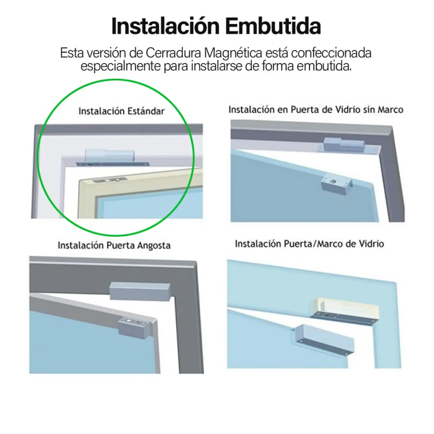 Cerradura Electromagnética Embutido 280Kg Seguridad 600Lbs 3