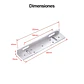 Soporte En L Para Cerradura Electromagnética Puerta 500Kg - Miniatura 4