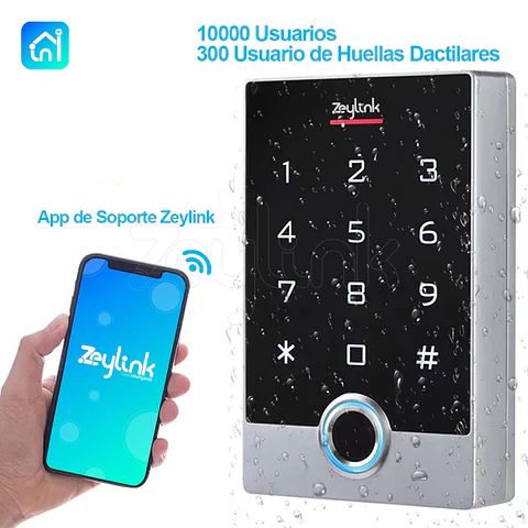 Teclado Control Acceso Huella Biometrico + Clave + RFID IP68 Anti Vandalico C-700M ZLK