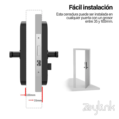 Cerradura Wifi, Español, Inteligente Huella, App, Clave, Zeylink