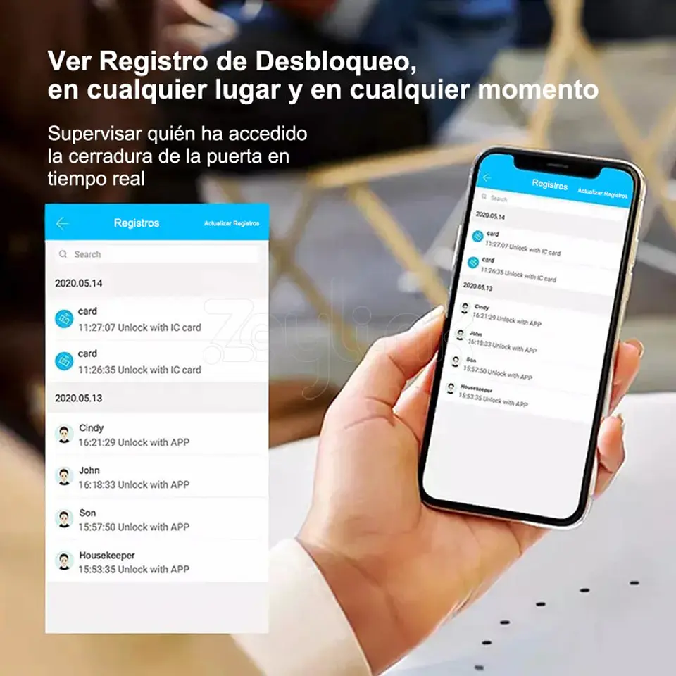 Cerradura Inteligente X800S Huella, Clave, Tarjeta Bluetooth Zeylink 6