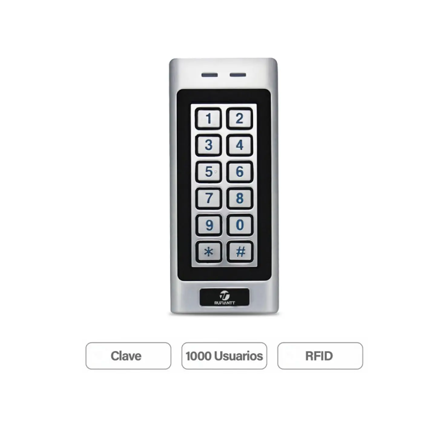 Teclado Teclera De Acceso Metálico Anti Vandálico Clave Tarjeta 125Khz Rfid 1