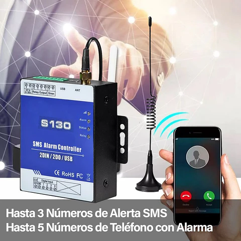 Rtu S130 4G Gsm Interruptor Control Remoto Automático 2 Relé 2 Input