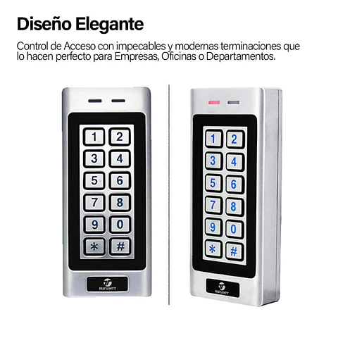 Teclado Teclera De Acceso Metálico Anti Vandálico Clave Tarjeta 125Khz Rfid