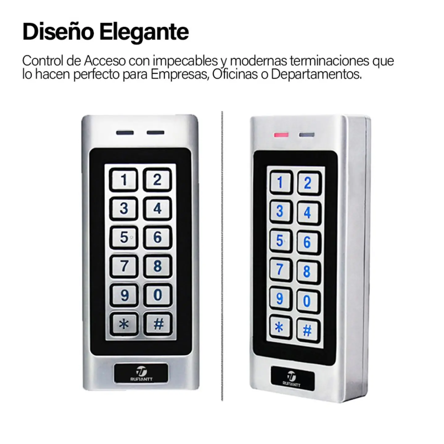 Teclado Teclera De Acceso Metálico Anti Vandálico Clave Tarjeta 125Khz Rfid 2