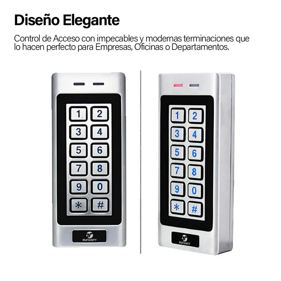 Teclado Teclera De Acceso Metálico Anti Vandálico Clave Tarjeta 125Khz Rfid 2