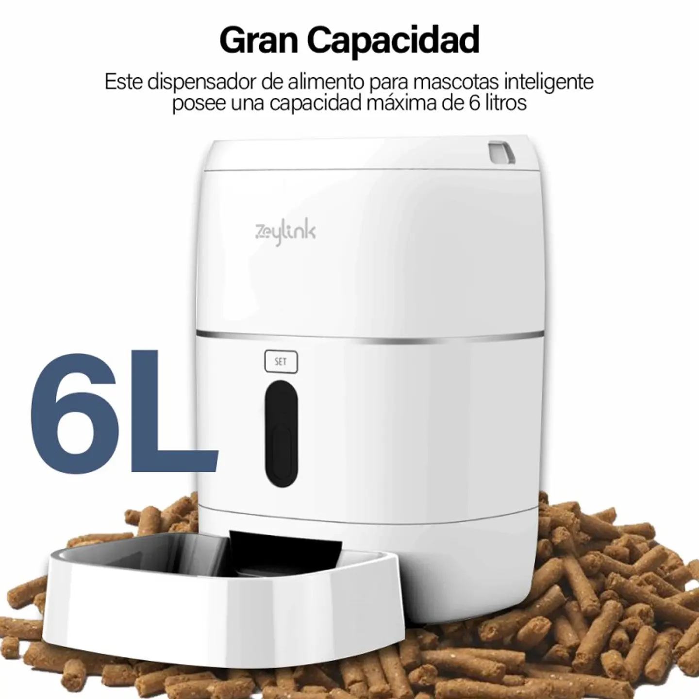 Dispensador De Comida Para Perros, Gatos, Mascotas Wifi 6