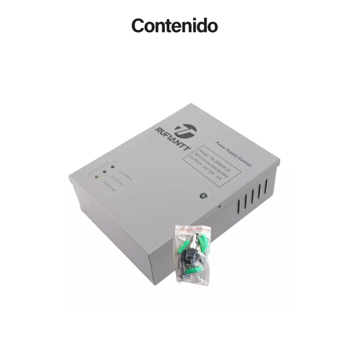 Fuente Ups Batería Respaldo 12V 5A Para Control Acceso Cámaras Cctv Alarmas 5