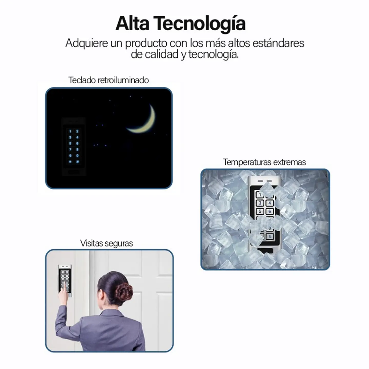 Teclado Teclera De Acceso Metálico Anti Vandálico Clave Tarjeta 125Khz Rfid 3