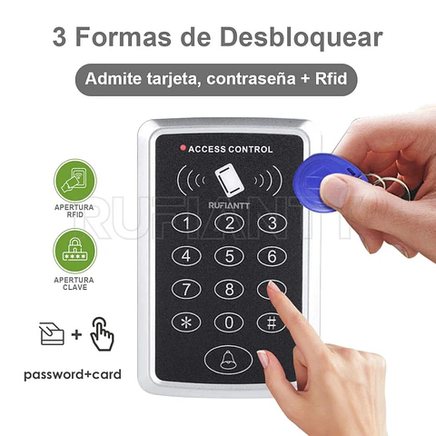Teclado Botonera Control Acceso Clave y Tarjetas Rfid 125Khz