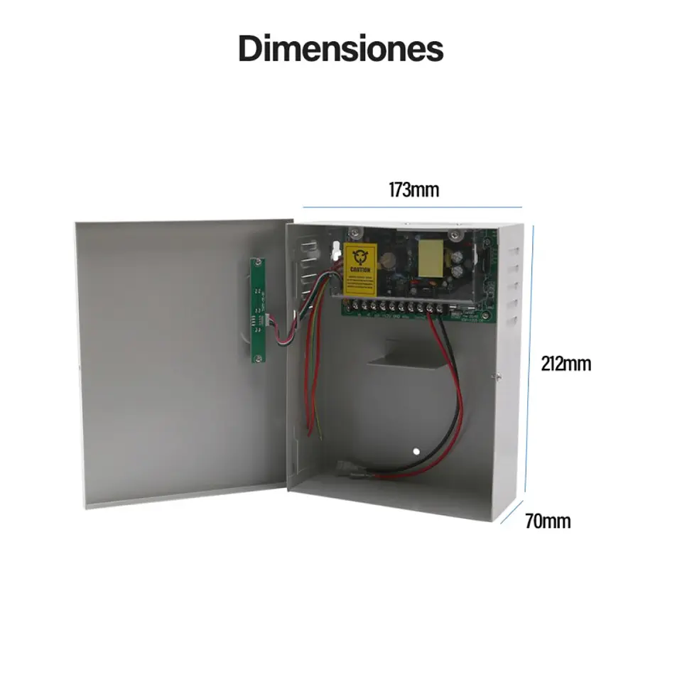 Fuente Ups Batería Respaldo 12V 3A Alimentación Para Control Acceso 4
