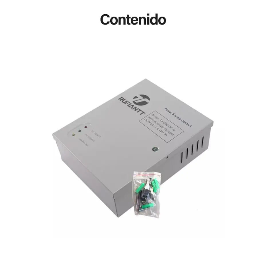 Fuente Ups Batería Respaldo 12V 3A Alimentación Para Control Acceso 5
