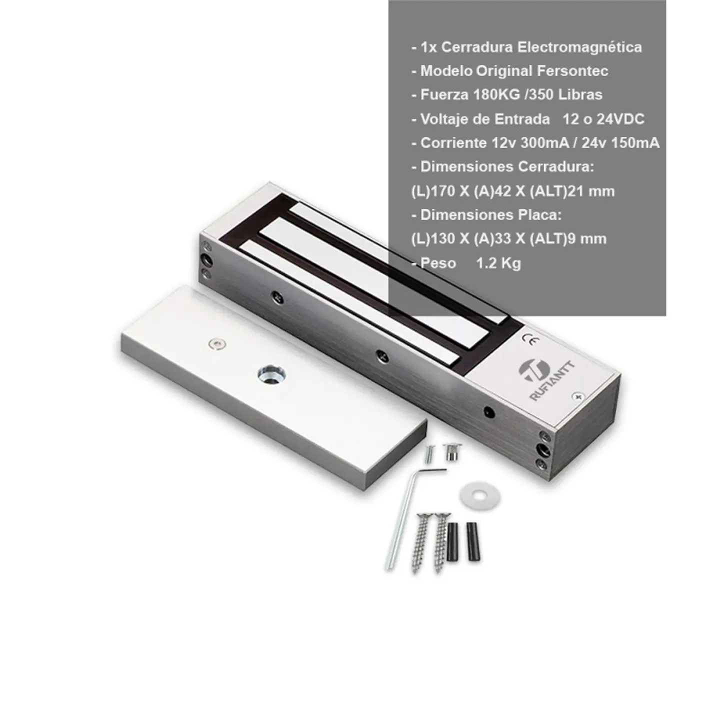 Kit 3 Control Acceso Teclado Anti Vandálico + Chapa Magnética 180Kg Seguridad Puerta 3
