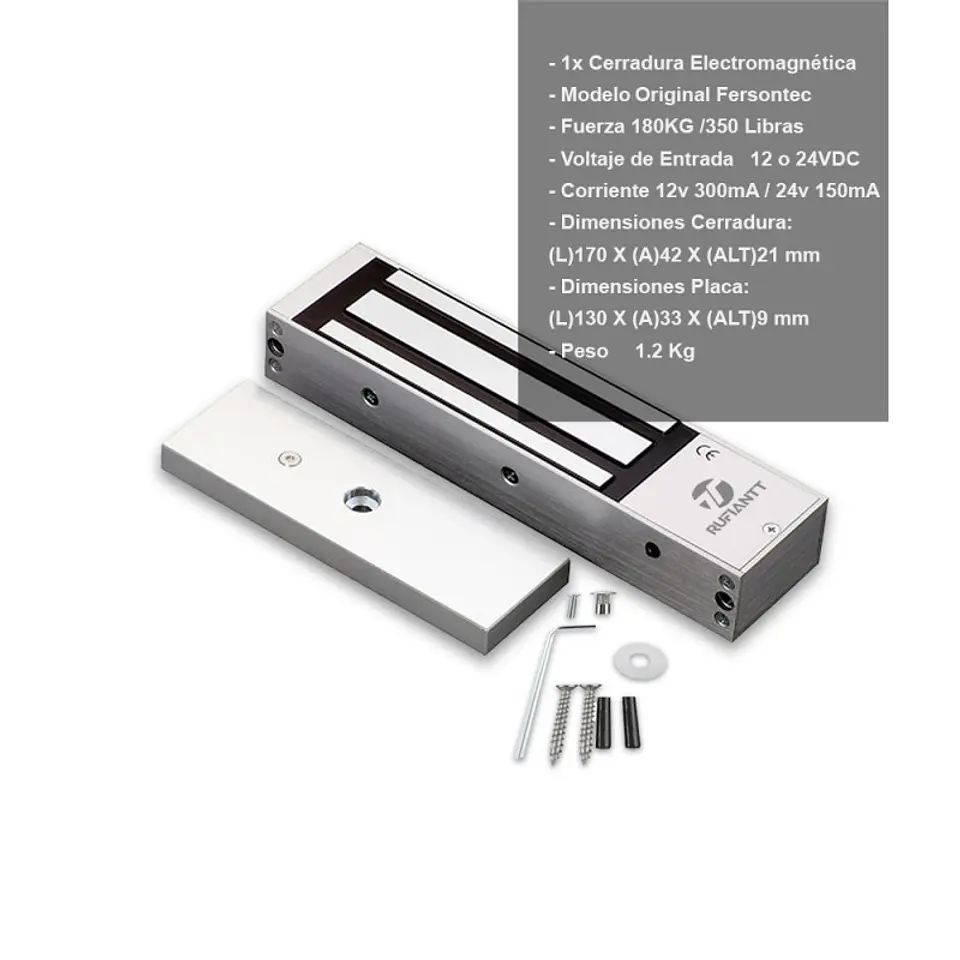 Kit 3 Control Acceso Teclado Anti Vandálico + Chapa Magnética 180Kg Seguridad Puerta 3
