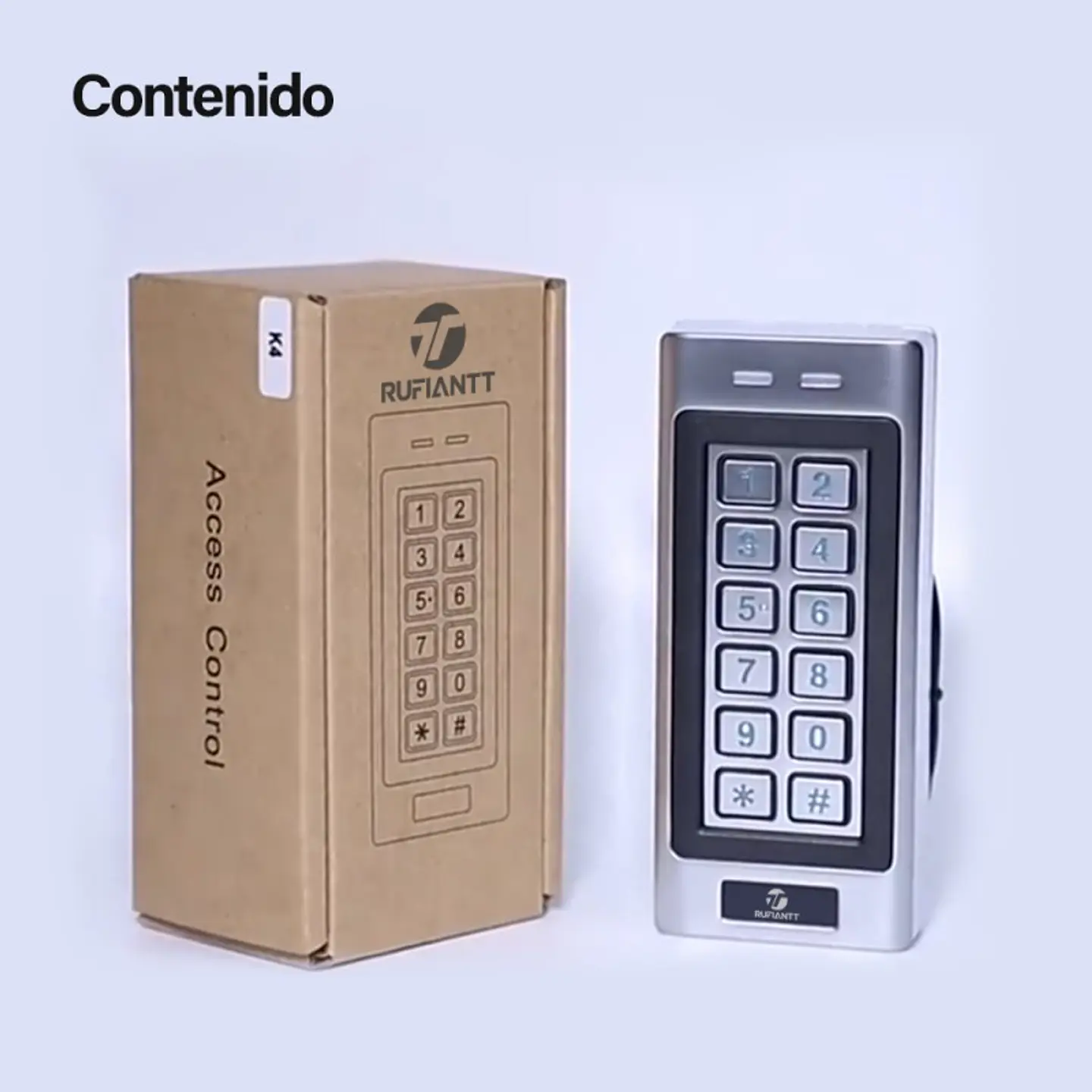 Teclado Teclera De Acceso Metálico Anti Vandálico Clave Tarjeta 125Khz Rfid 6