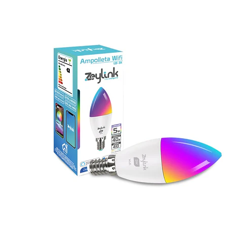 Ampolleta Wifi E14 Inteligente Rgb Alexa Google Zeylink