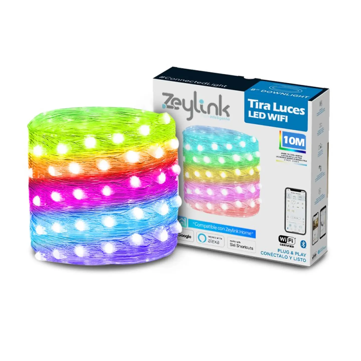 Cinta Led Tira Luces Wifi Rgb Ritmica 10 Mt Alexa Google 1