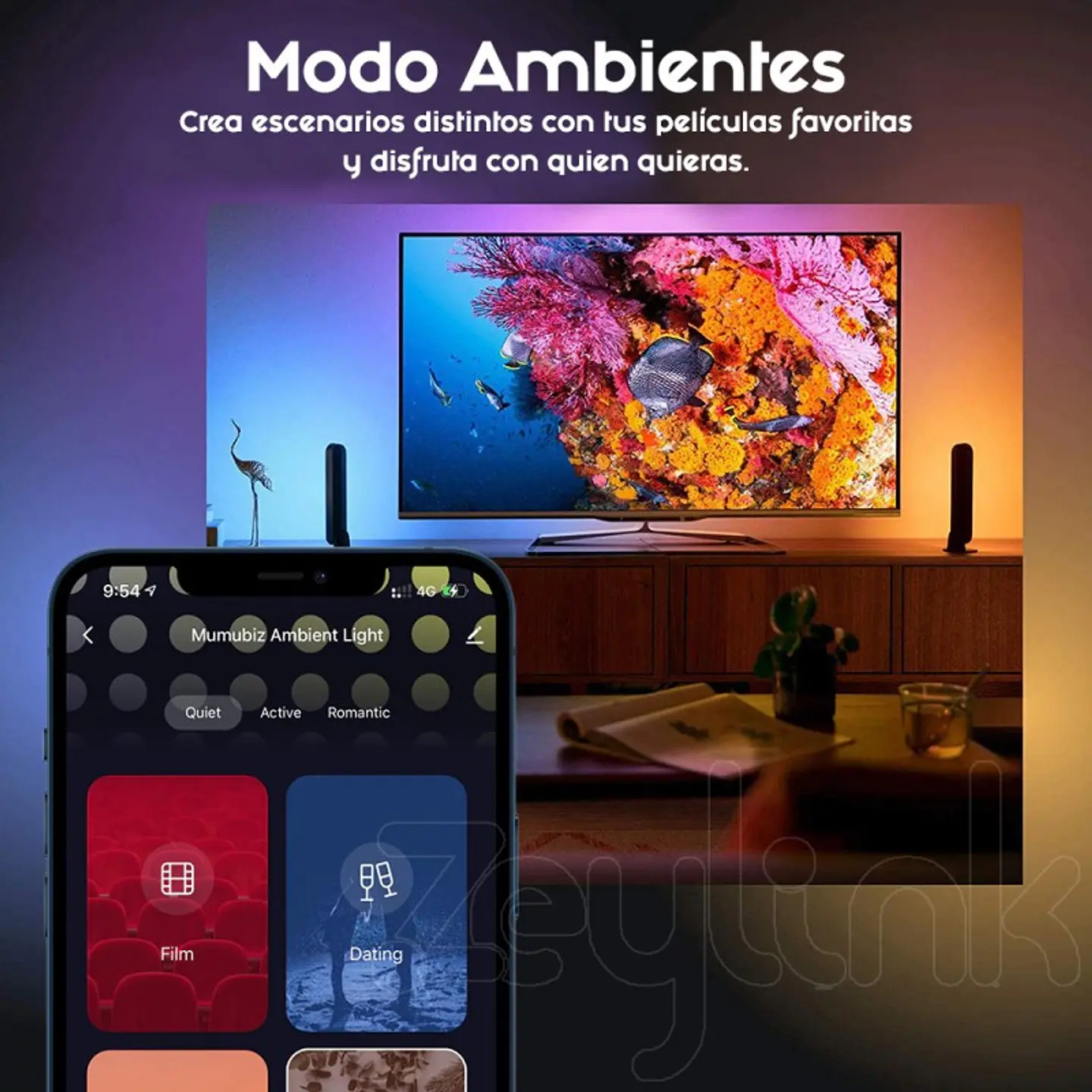 Barra Luz Led Rgb Wifi Para Tv Gamer Living Alexa Google 2
