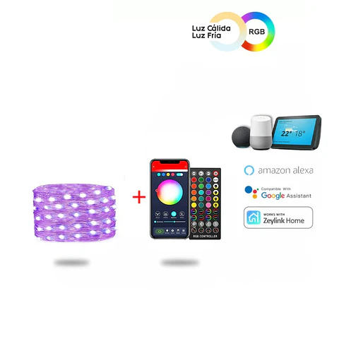 Cinta Led Tira Luces Wifi Rgb Sinc Music 5 Mt Alexa Google