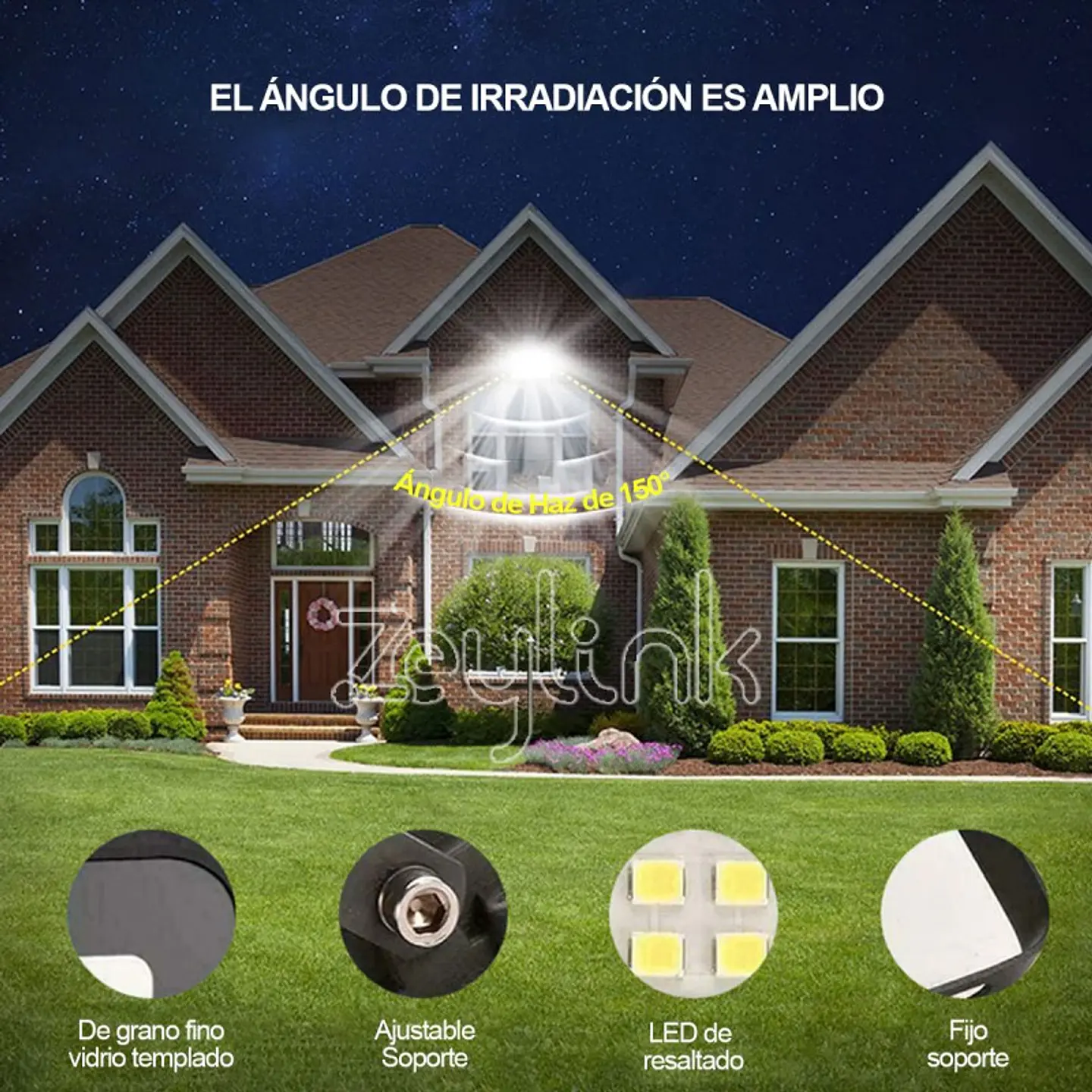 Foco Proyector Led 50W Wifi Zeylink Rgbcw Exterior App 2