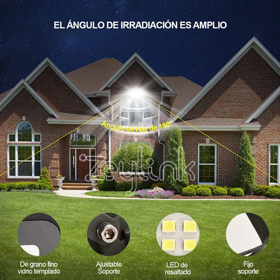 Foco Proyector Led 50W Wifi Zeylink Rgbcw Exterior App 2