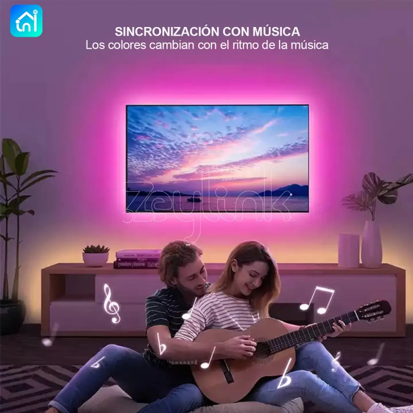 Tira Cinta Luces Led Rgb Zeylink Wifi 10 Mt Alexa Google 3