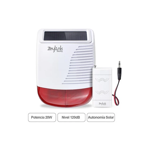 Sirena Solar Baliza Inalámbrica Exterior Para Alarmas Gsm 433Mhz