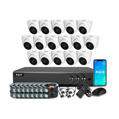 Kit Dvr 16 Cámaras De Seguridad 5Mp Para Casa Negocio Alta Difinicion Profesional