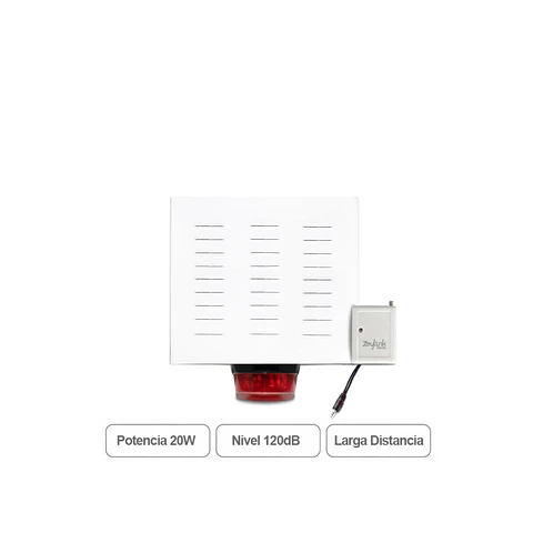 Sirena Inalámbrica 20W Exterior Larga Distancia Para Alarmas Gsm