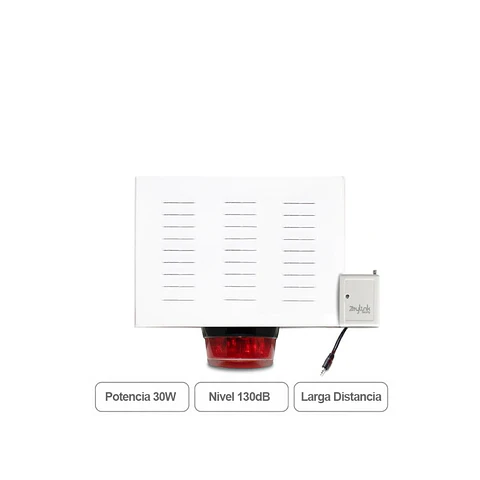 Sirena 30W Inalámbrica Exterior Larga Distancia Para Alarmas Gsm