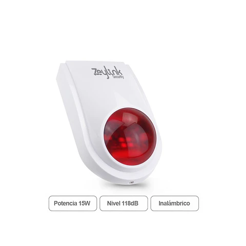 Sirena Inalambrica Con Baliza Led Para Alarma G90B Plus
