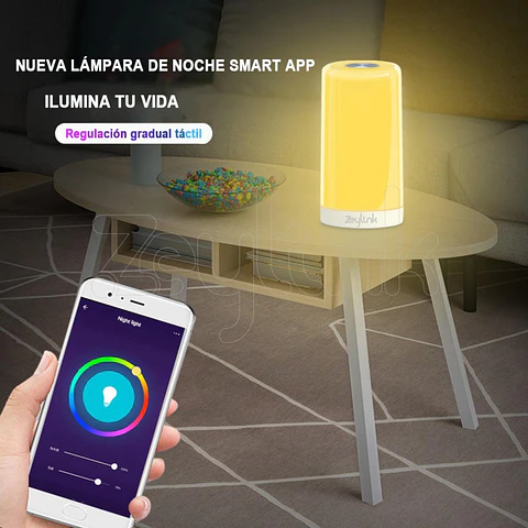 Lampara Luz Led Mesa Rgb Decorativa Inteligente Wifi Alexa Google