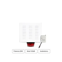 Sirena Inalámbrica Para Alarmas 4G Gsm Exterior Baliza 20W 12V Disuasivo