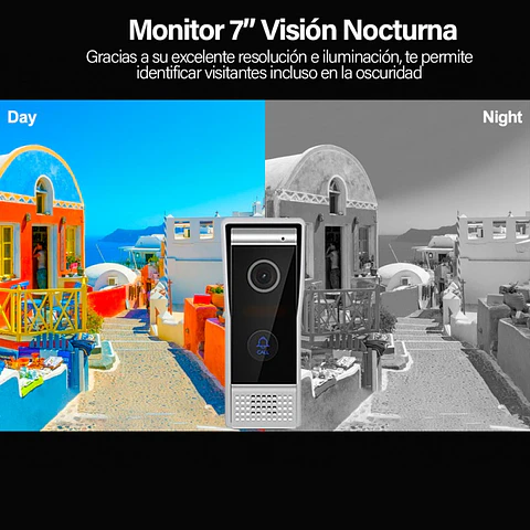 Video Portero Citófono IP Wifi + Monitor 7" Alámbrico Zeylink