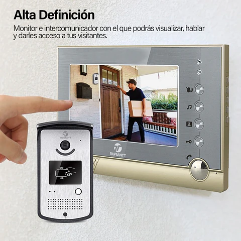 Video Portero Intercomunicador Pantalla Color 7" Llaveros Proximidad Rfid