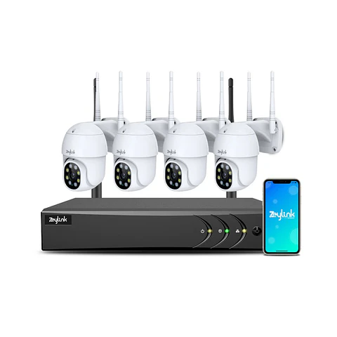 Kit 4 Camaras Inalambricas 5MP Nvr Seguridad 360 Ptz Con Audio 6 Generación