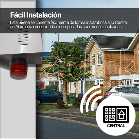 Sirena Inalámbrica 20W Exterior Larga Distancia Para Alarmas Gsm
