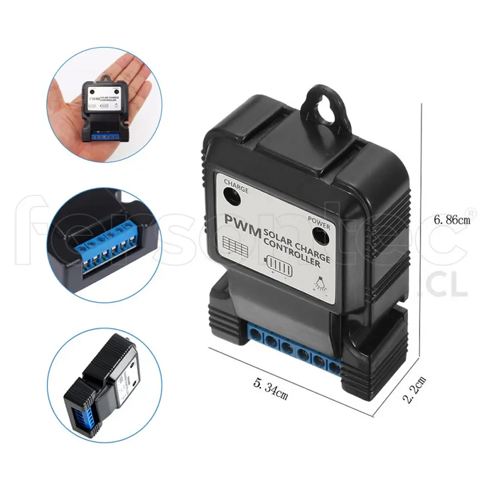 Controlador De Carga Solar 12V 10A Pwm 4