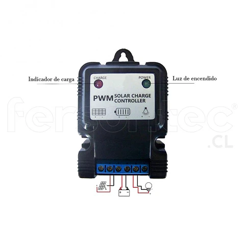 Controlador De Carga Solar 12V 10A Pwm