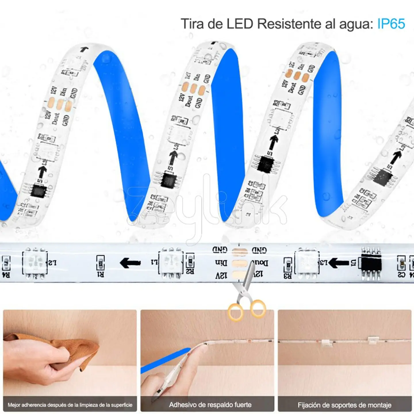 Tira Cinta Luz Led 5 Mt Zeylink Rgb Música Wifi Alexa Google 8
