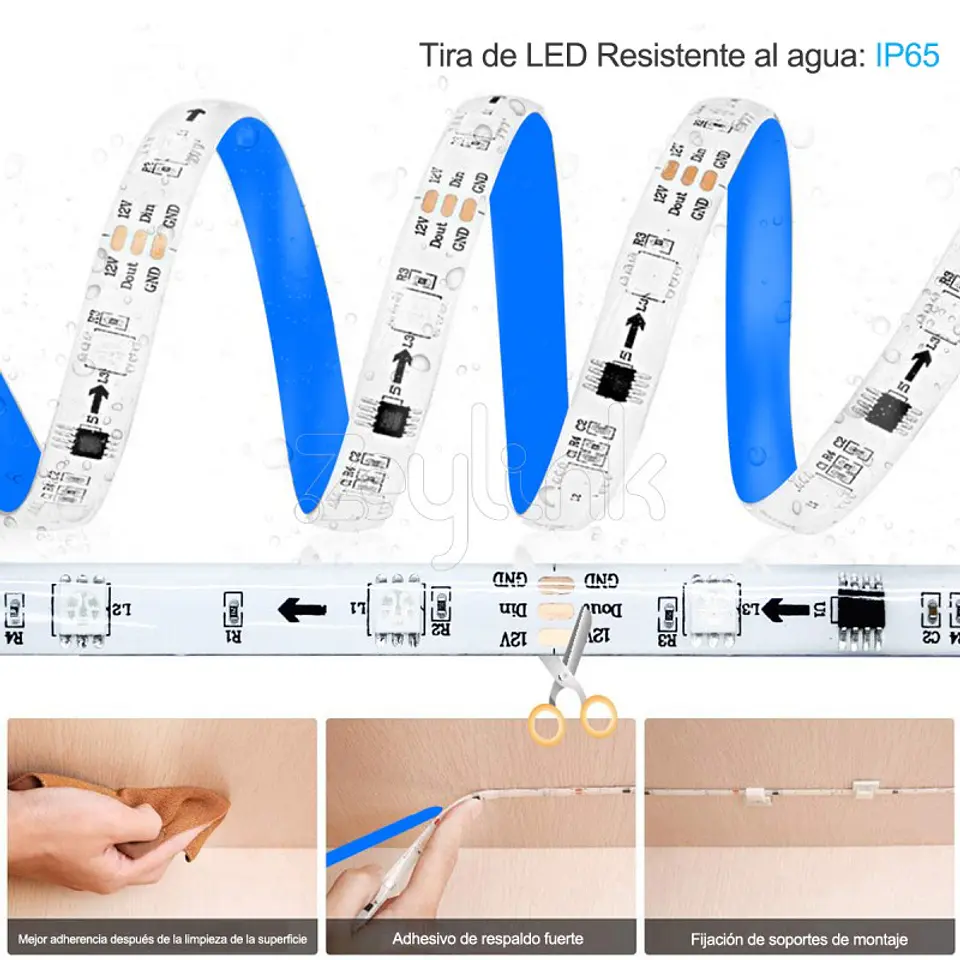 Tira Cinta Luz Led 5 Mt Zeylink Rgb Música Wifi Alexa Google 8