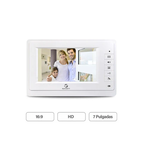 Monitor 7" Pantalla Tft Lcd A Color Interior Para Video Portero Hd