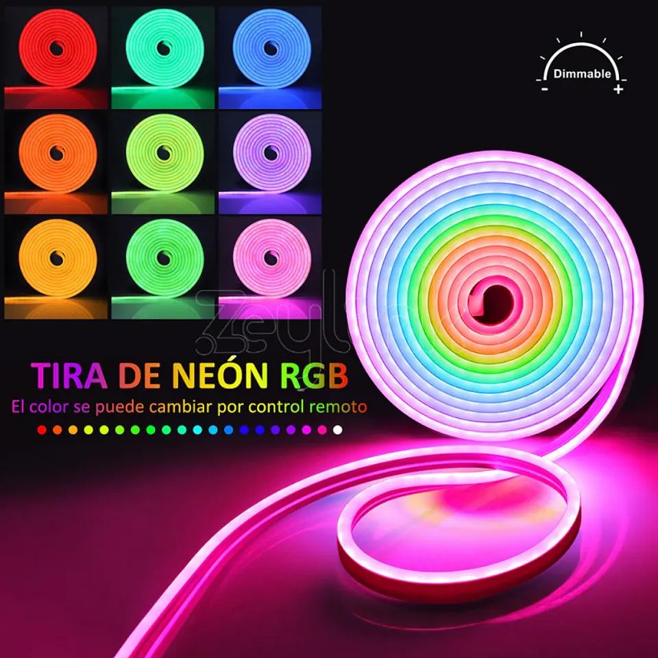 Tira Cinta Luces De Neon Wifi Zeylink Led Rgb 5 Mt App 7