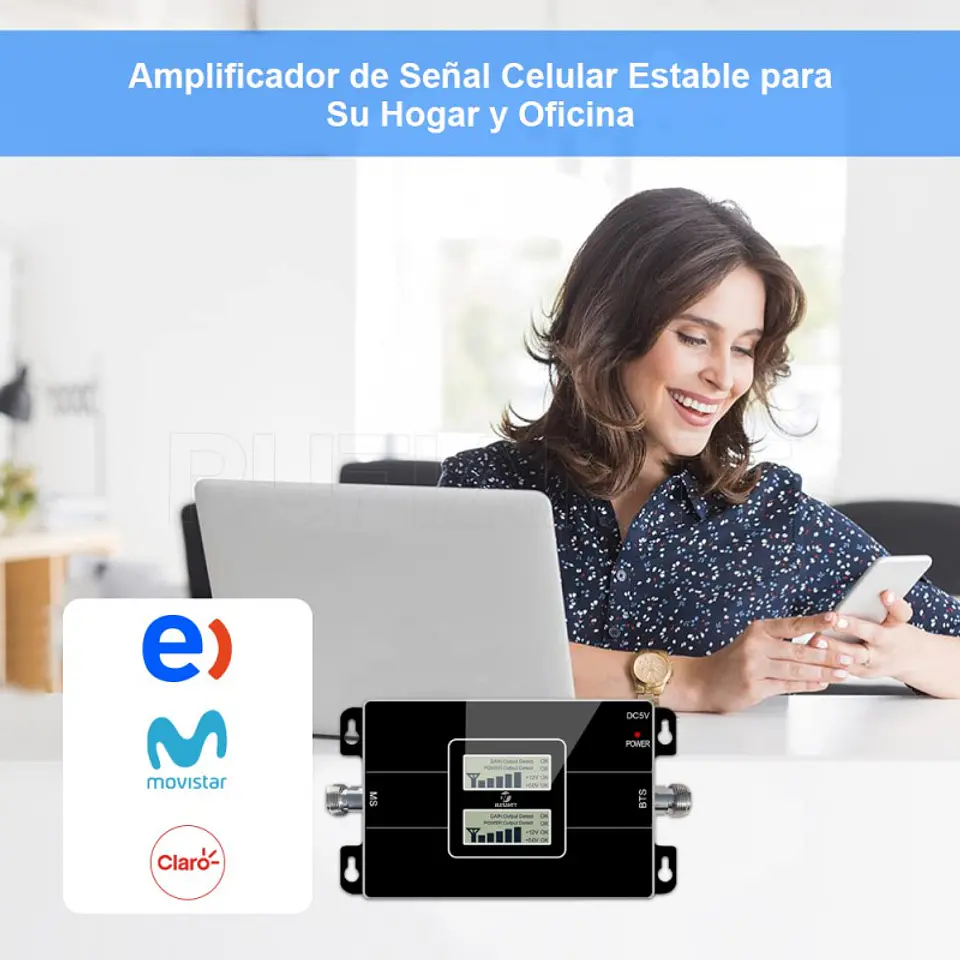 Kit Amplificador Repetidor De Señal Celular Gsm + 3G Entel Movistar Claro 850-1900 Mhz Certificado 2