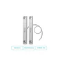 Sensor Magnético Metálico Alámbrico Para Puertas Y Ventanas - Miniatura 1