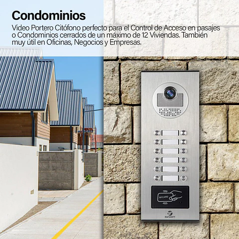 Video Portero Citófono Para 12 Viviendas Casa Departamentos Oficinas